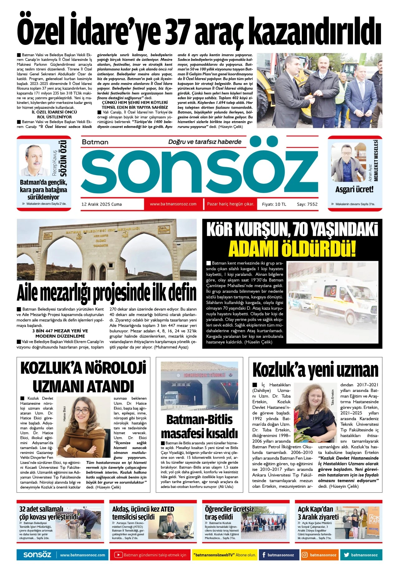 12 Aralık 2025 e-gazete