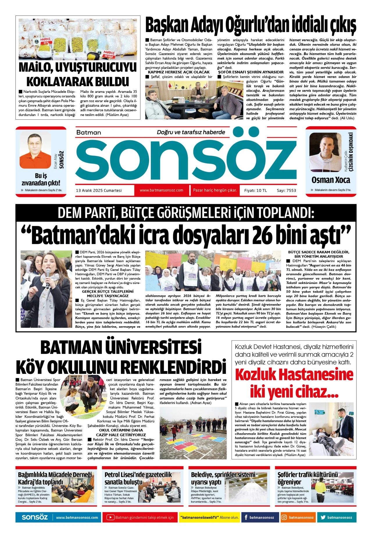 13 Aralık 2025 e-gazete