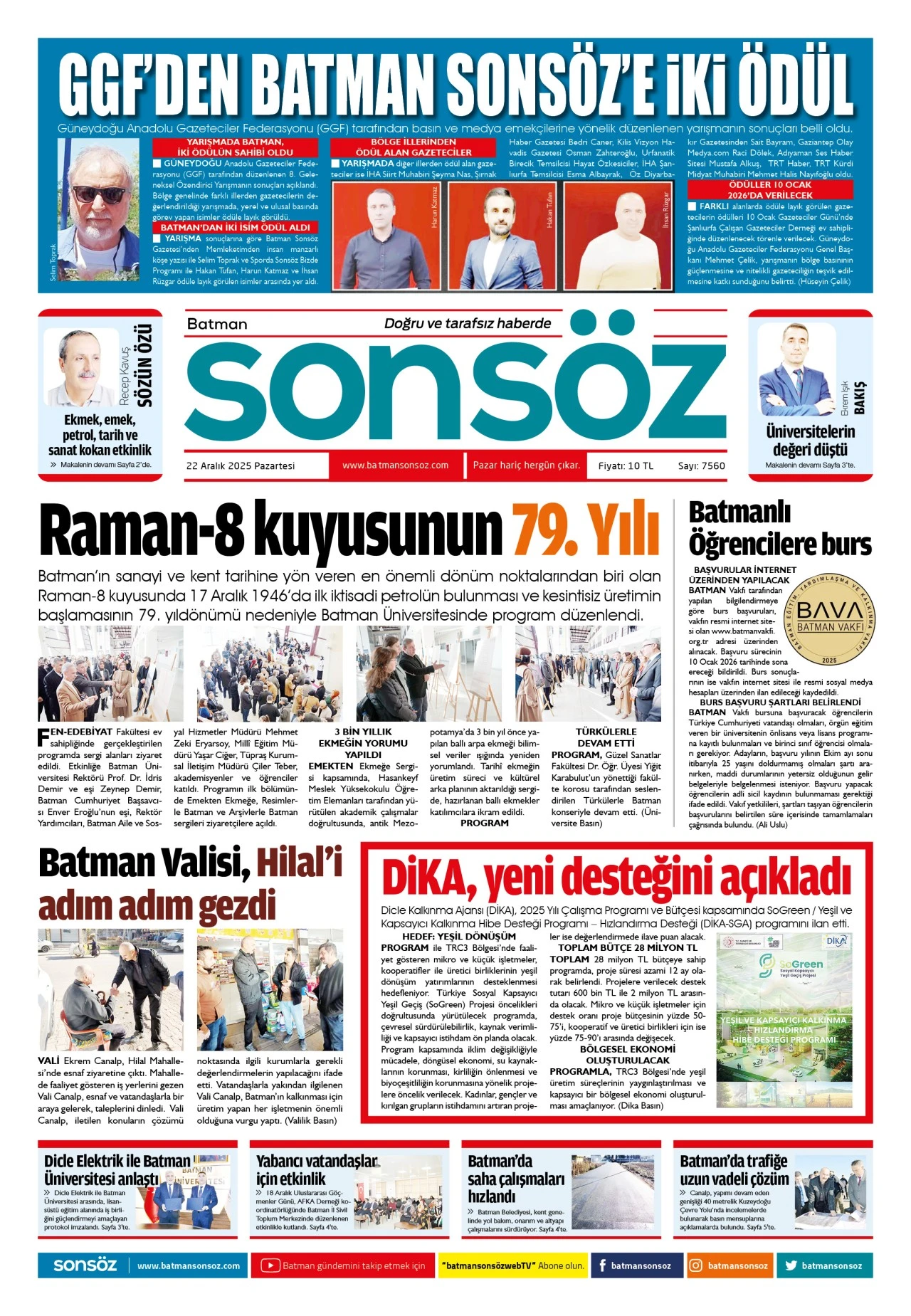 22 Aralık 2025 e-gazete