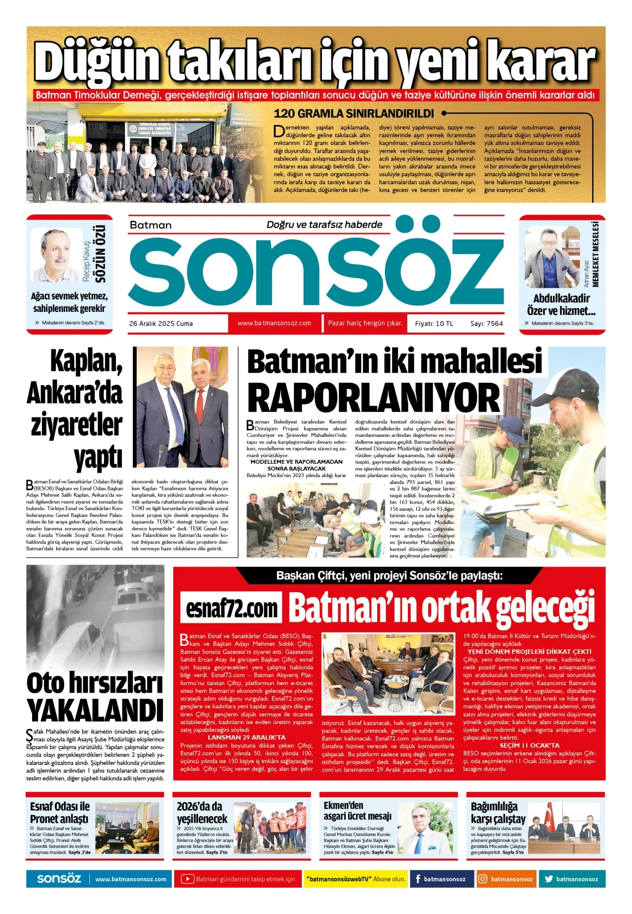 26 Aralık 2025 e-gazete
