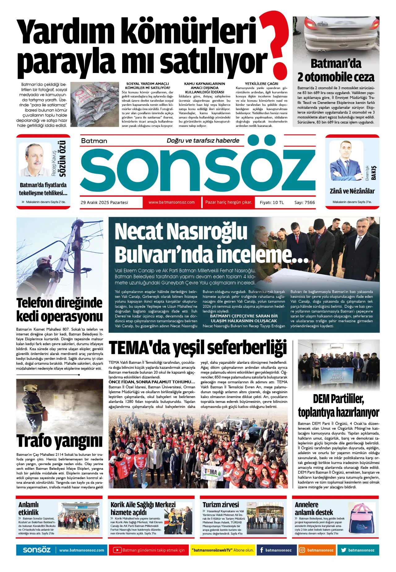 29 Aralık 2025 e-gazete