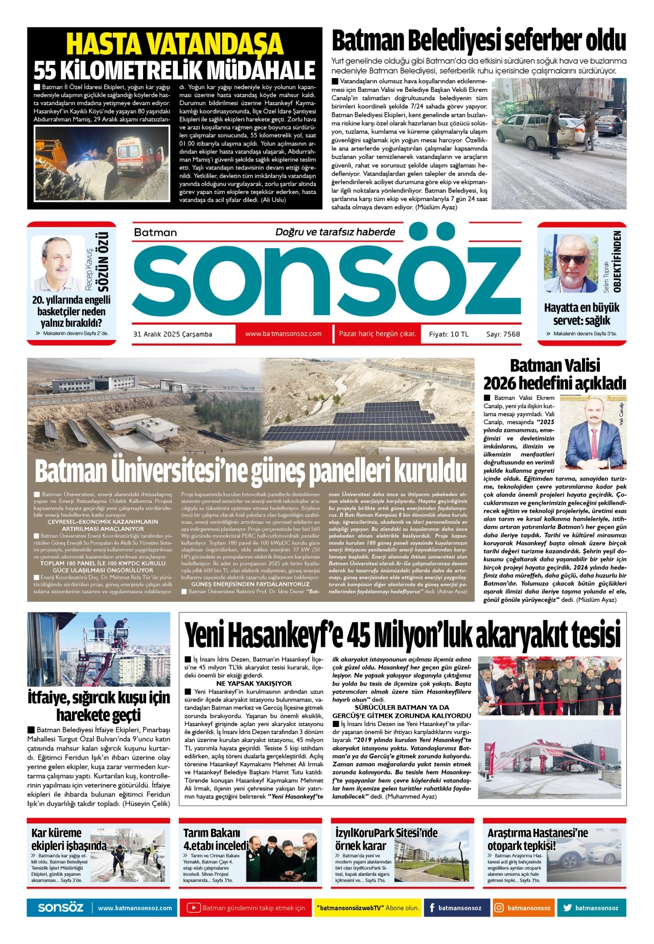 31 Aralık 2025 e-gazete