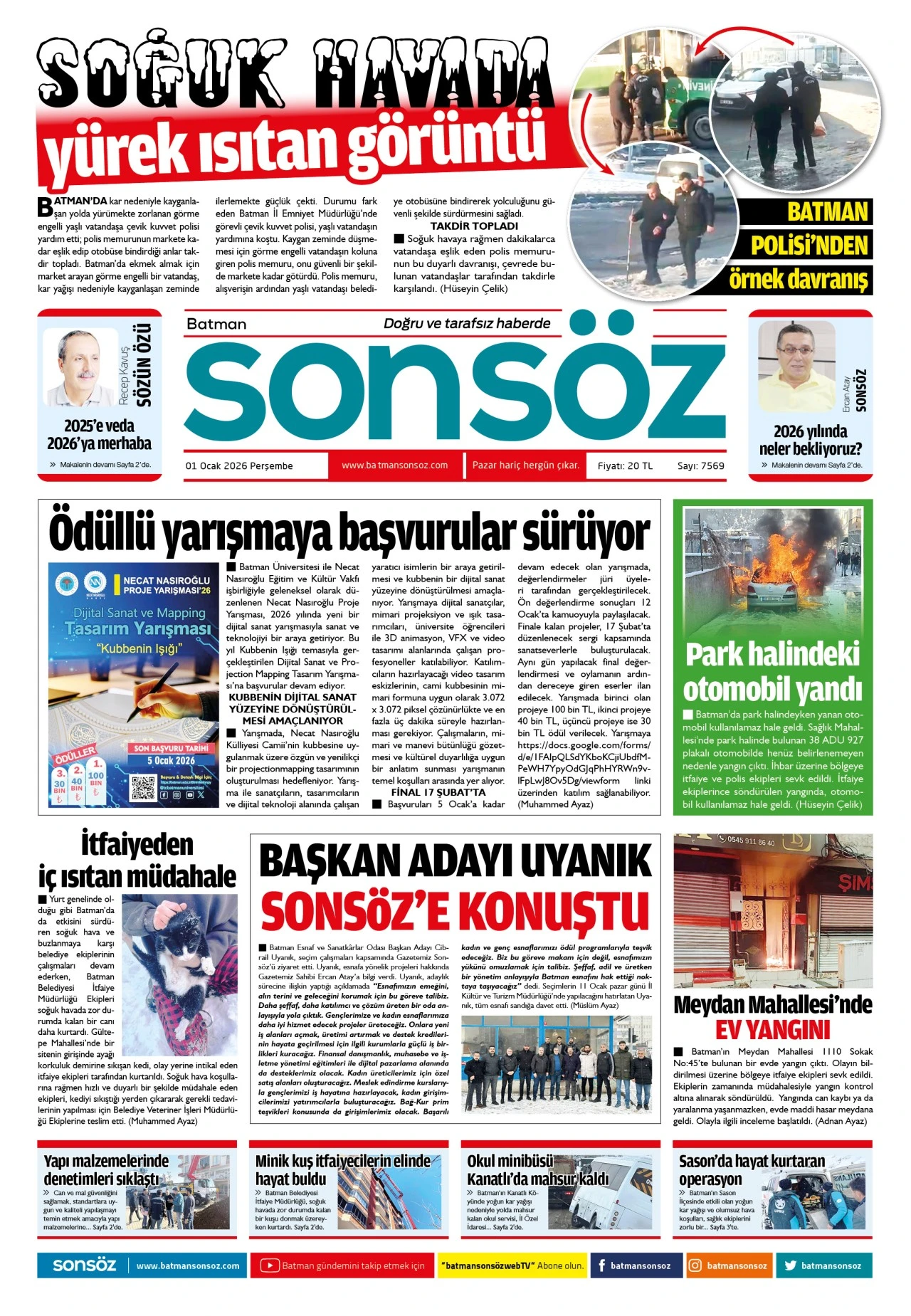 1 Ocak 2026 -egazete