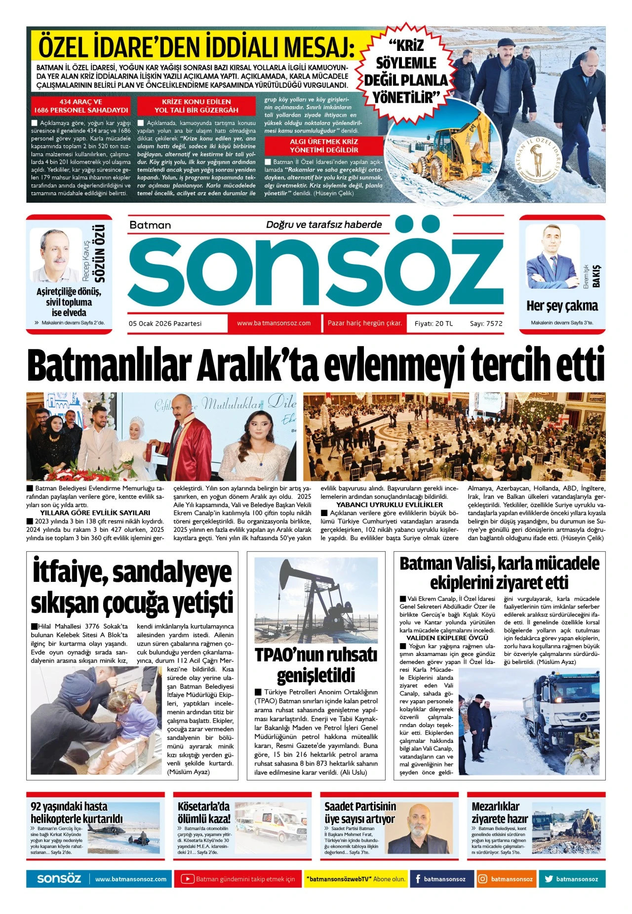 5 Ocak 2025 e-gazete