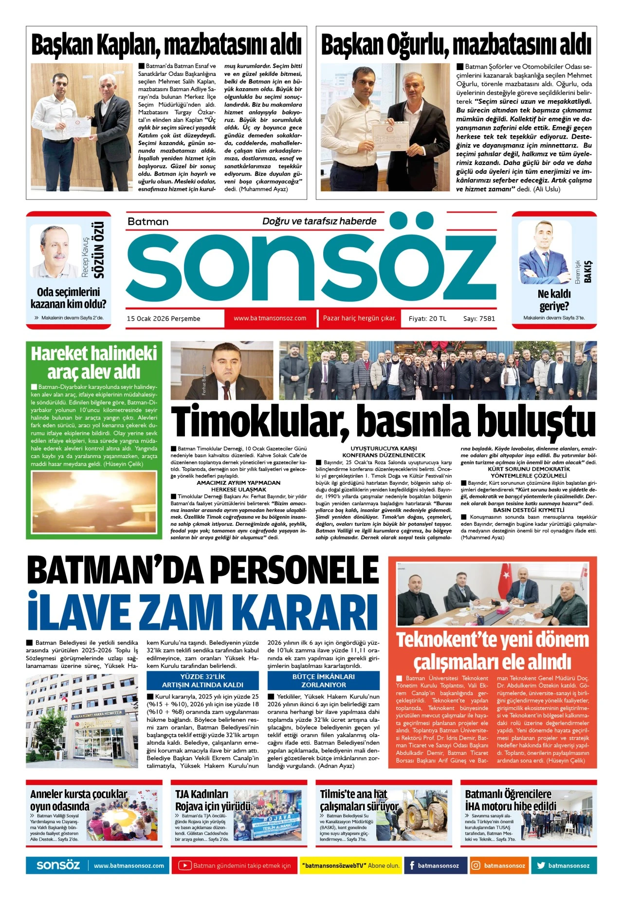 15 Ocak 2026 e-gazete