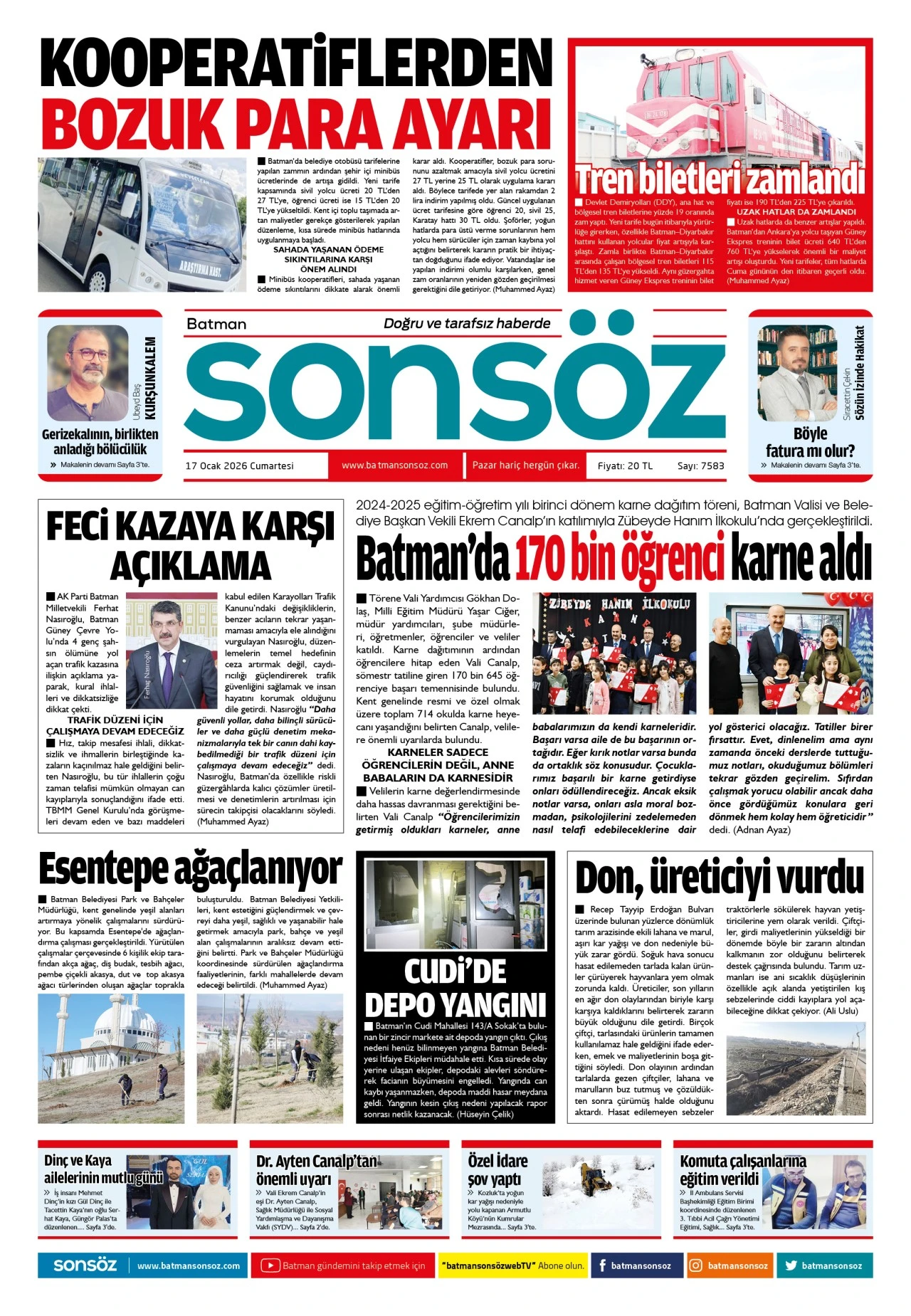 17 Ocak 2026 e-gazete