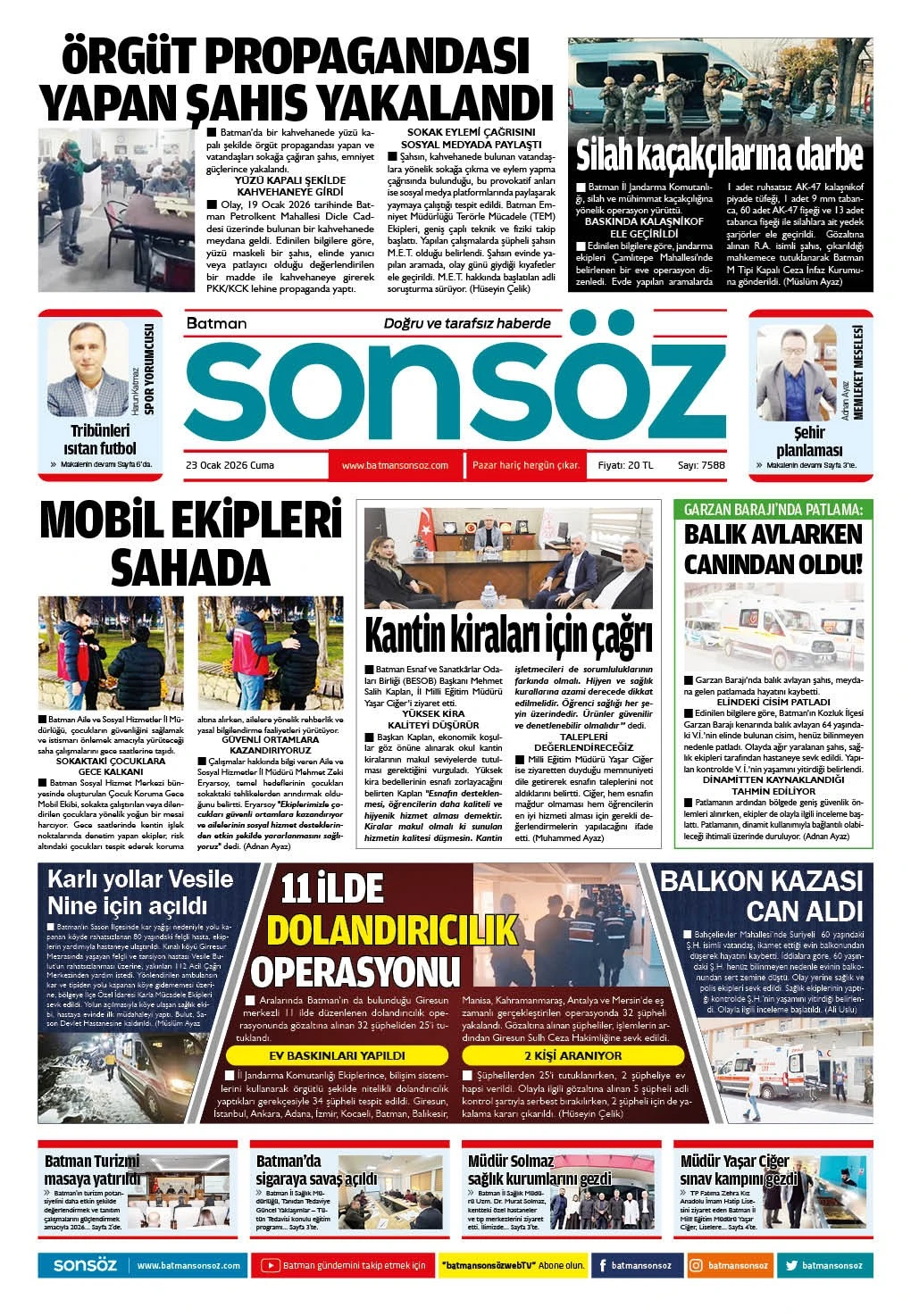 23 Ocak 2026 e-gazete