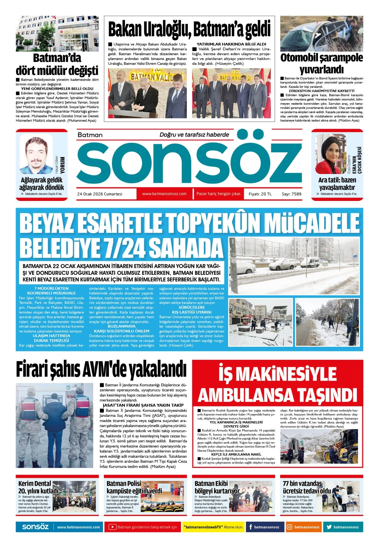 24 Ocak 2026 e-gazete