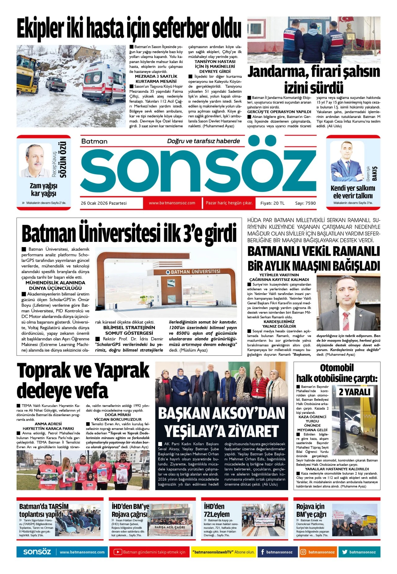 26 Ocak 2026 e-gazete