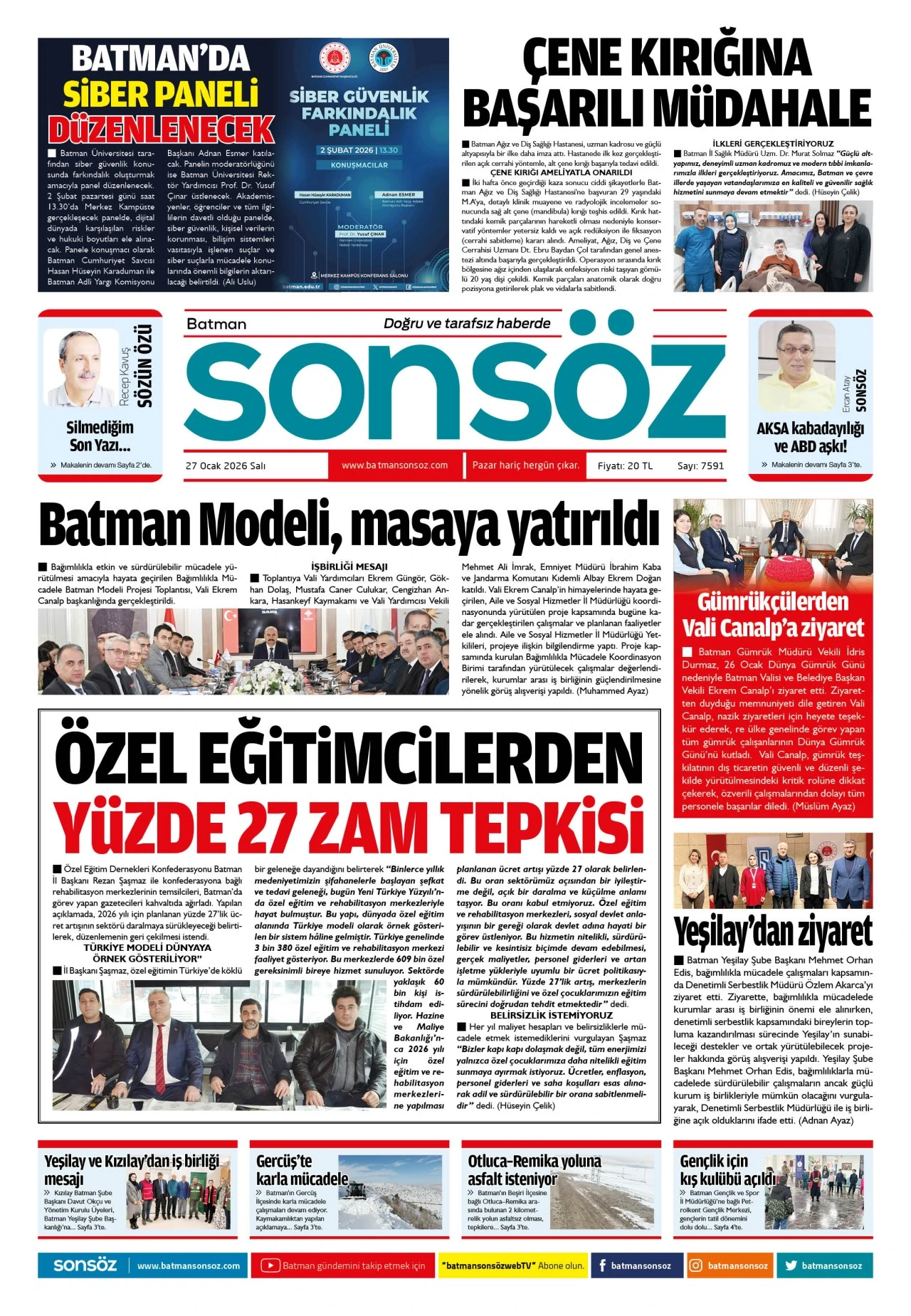 27 Ocak 2026 e-gazete