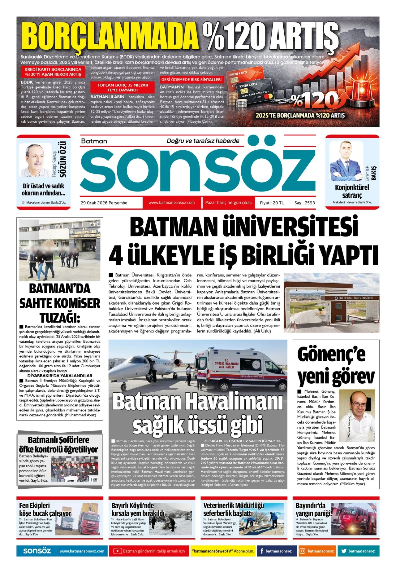29 Ocak 2026 e-gazete