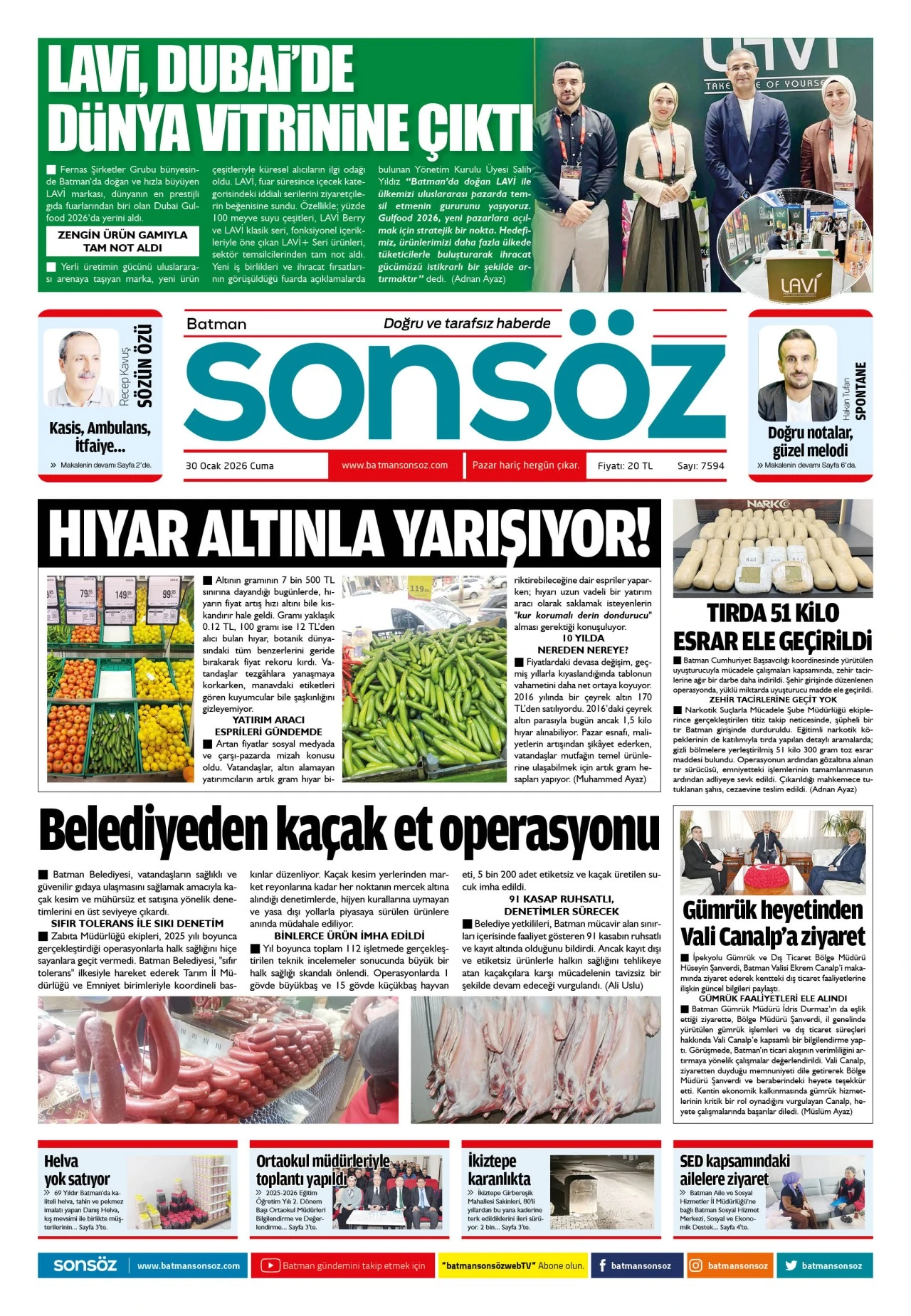 30 Ocak 2026 e-gazete