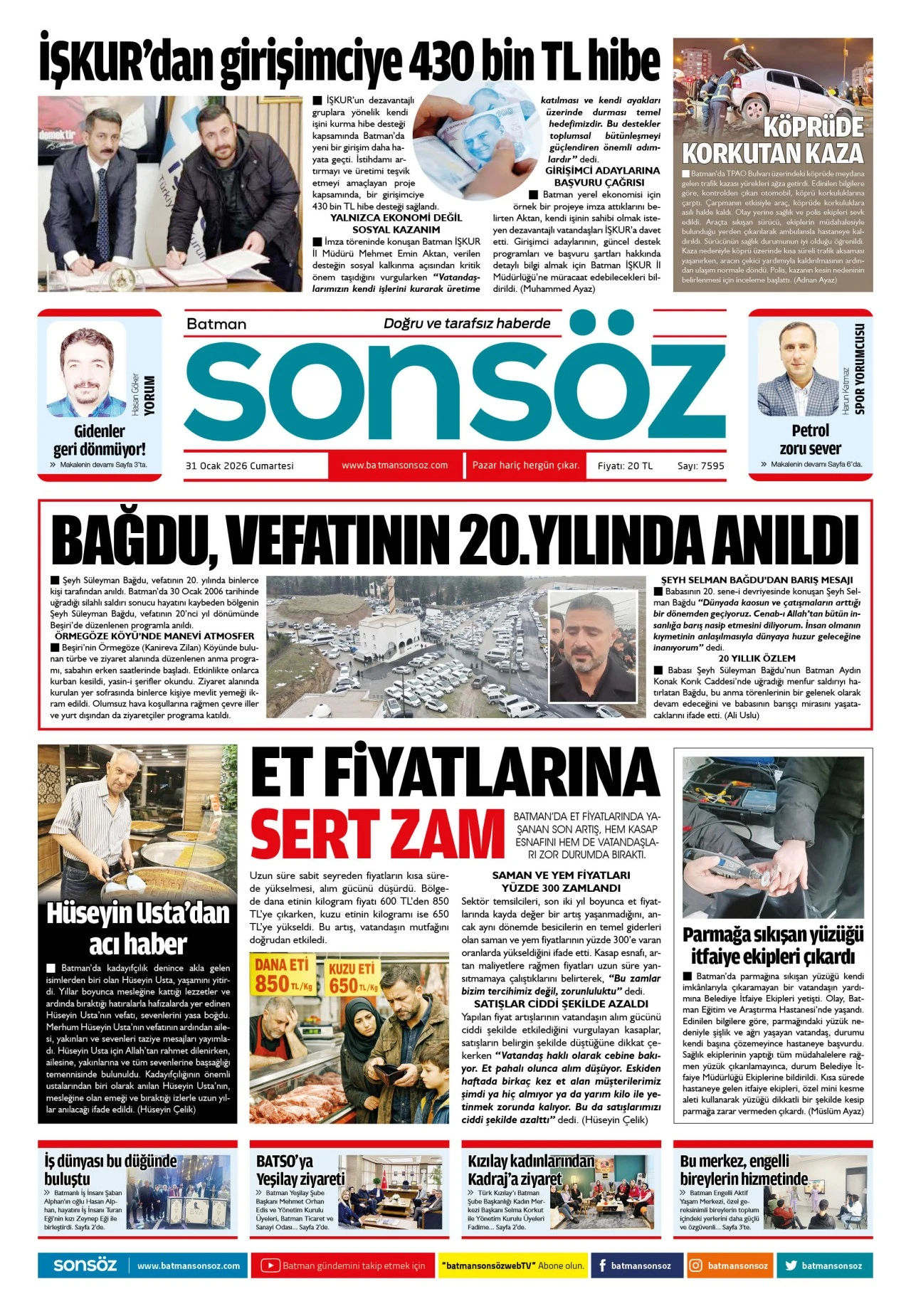 31 Ocak 2026 e-gazete