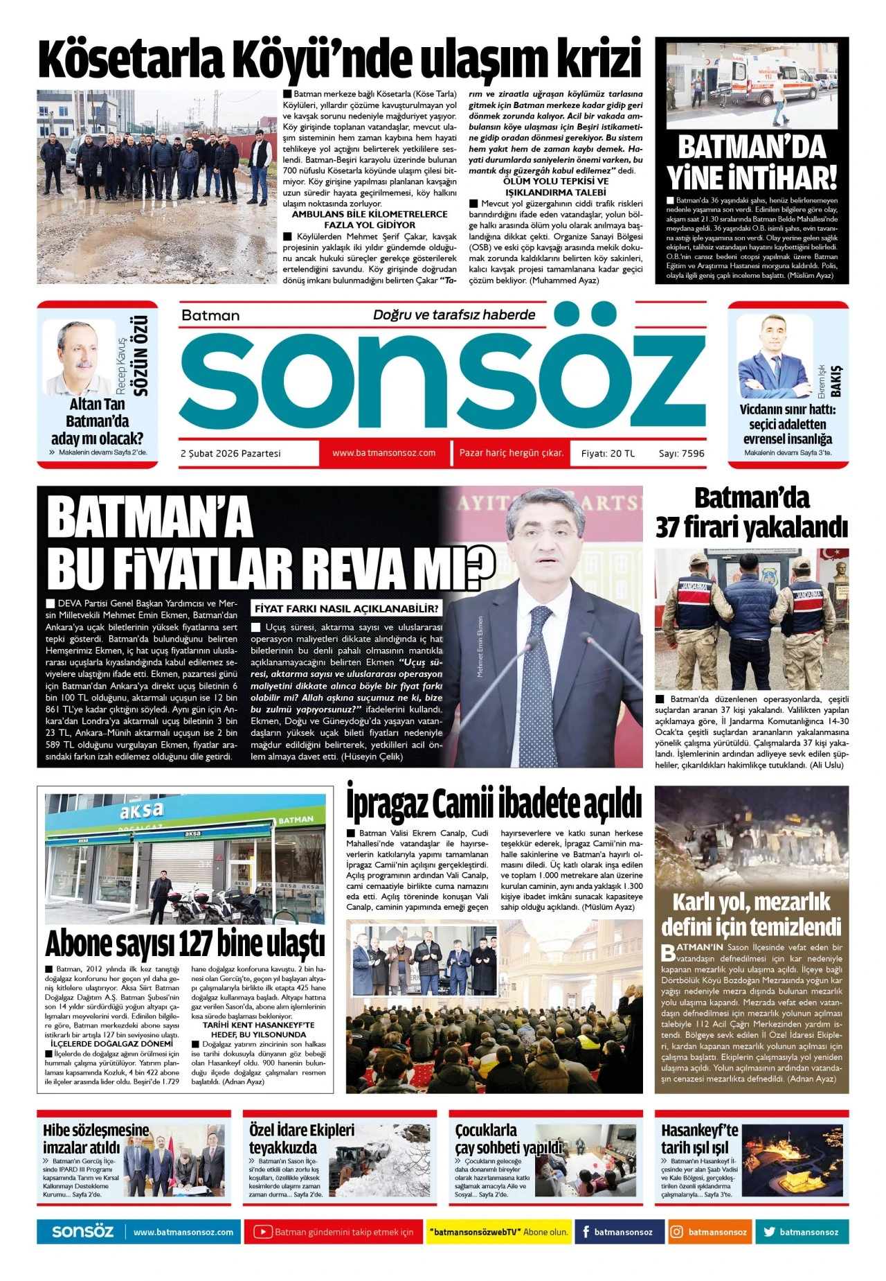 2 Ocak 2026 e-gazete