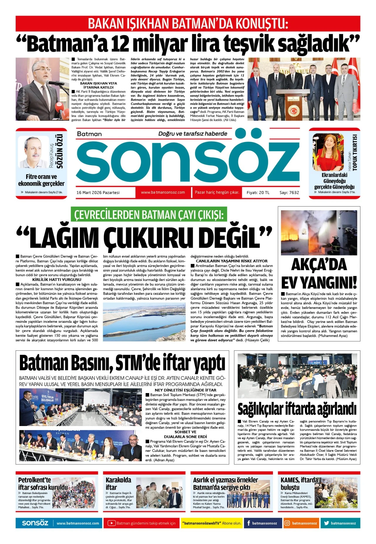 16 Mart 2026 e-gazete