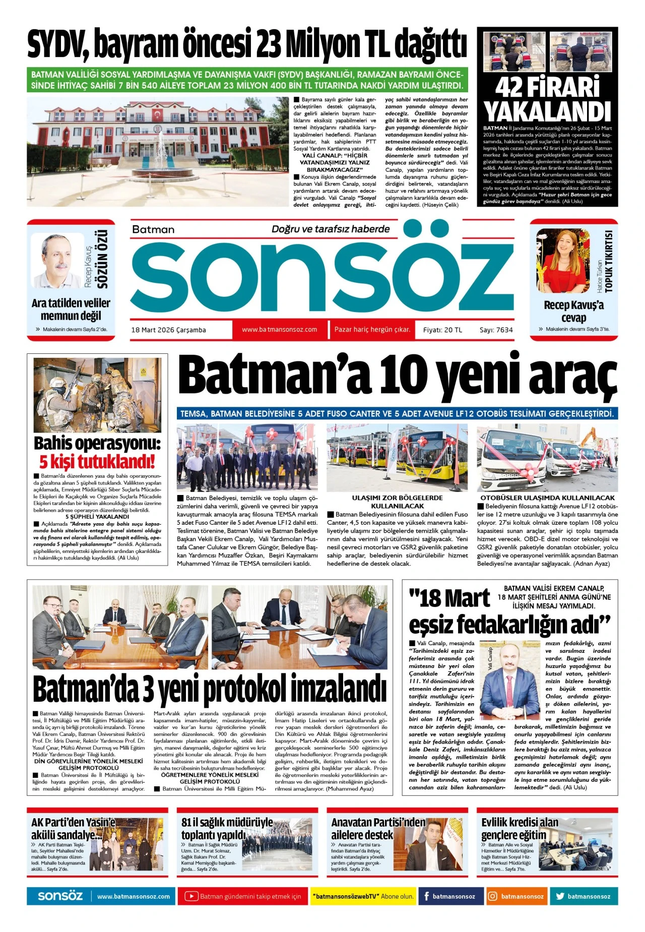 18 Mart 2026 e-gazete