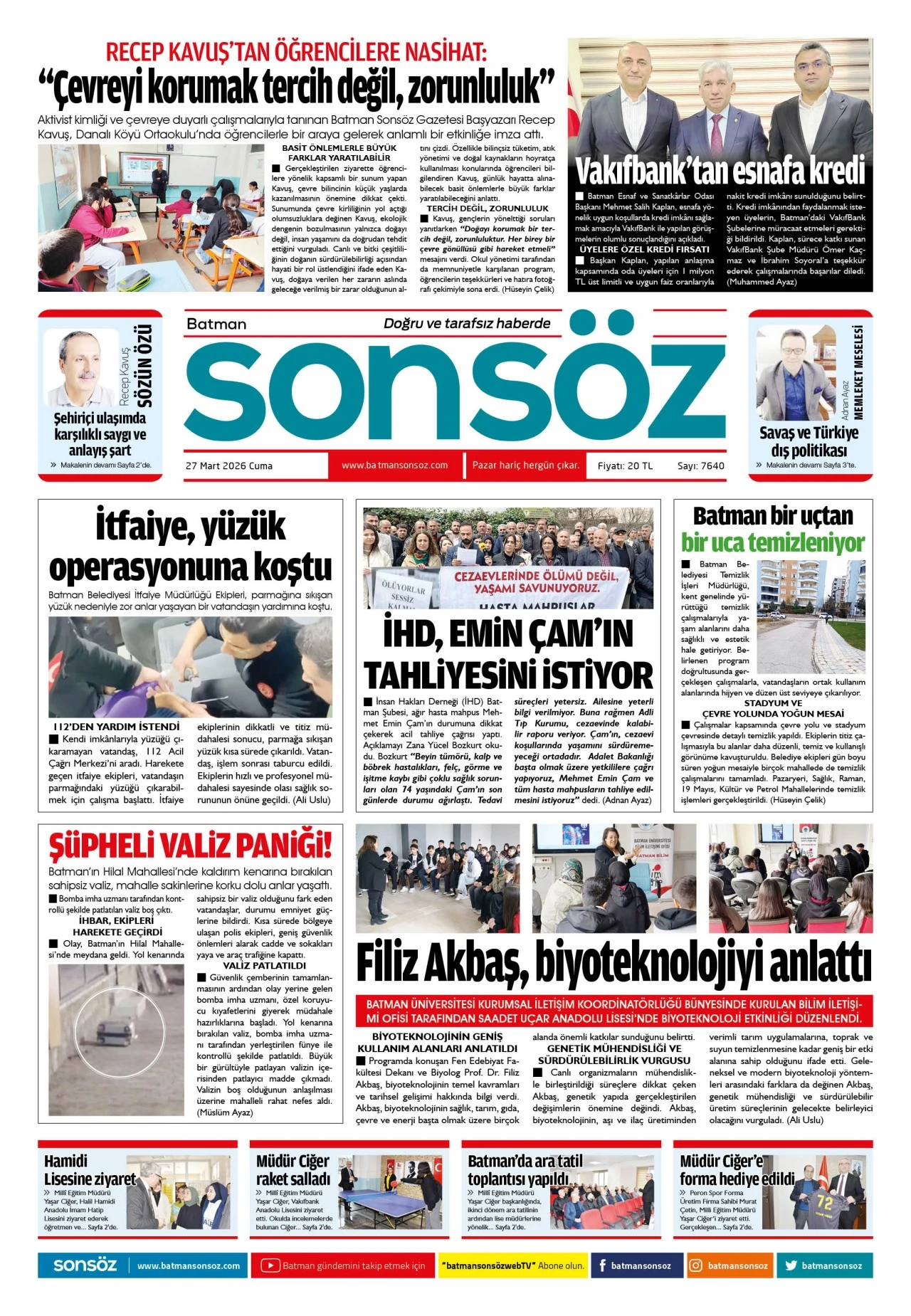27 Mart 2026 e-gazete