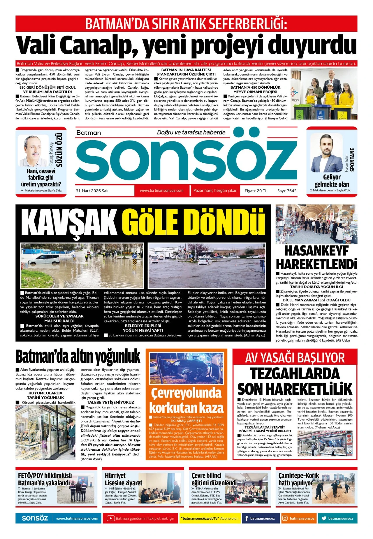 31 Mart 2026 e-gazete