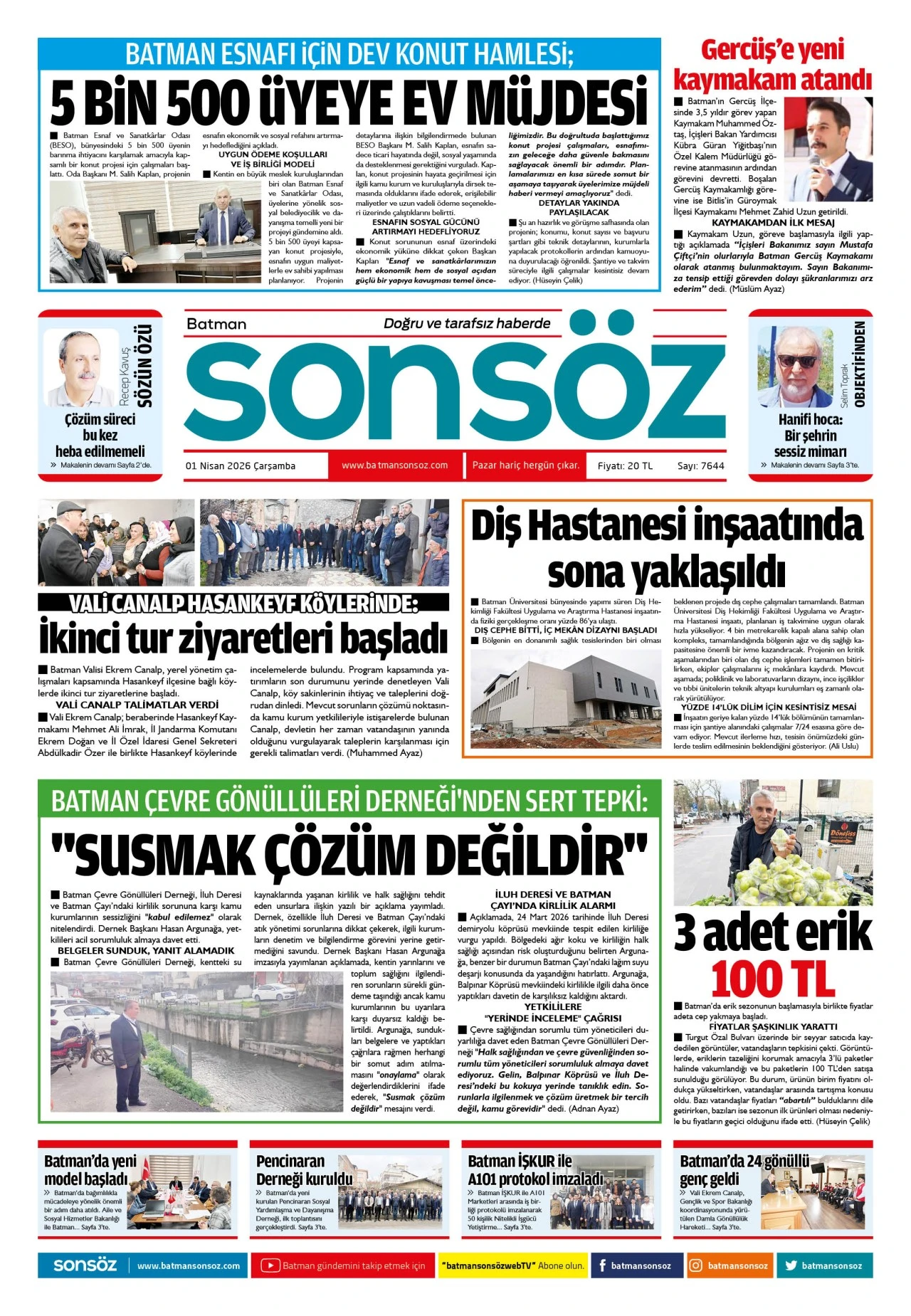1 Nisan 2026 e-gazete
