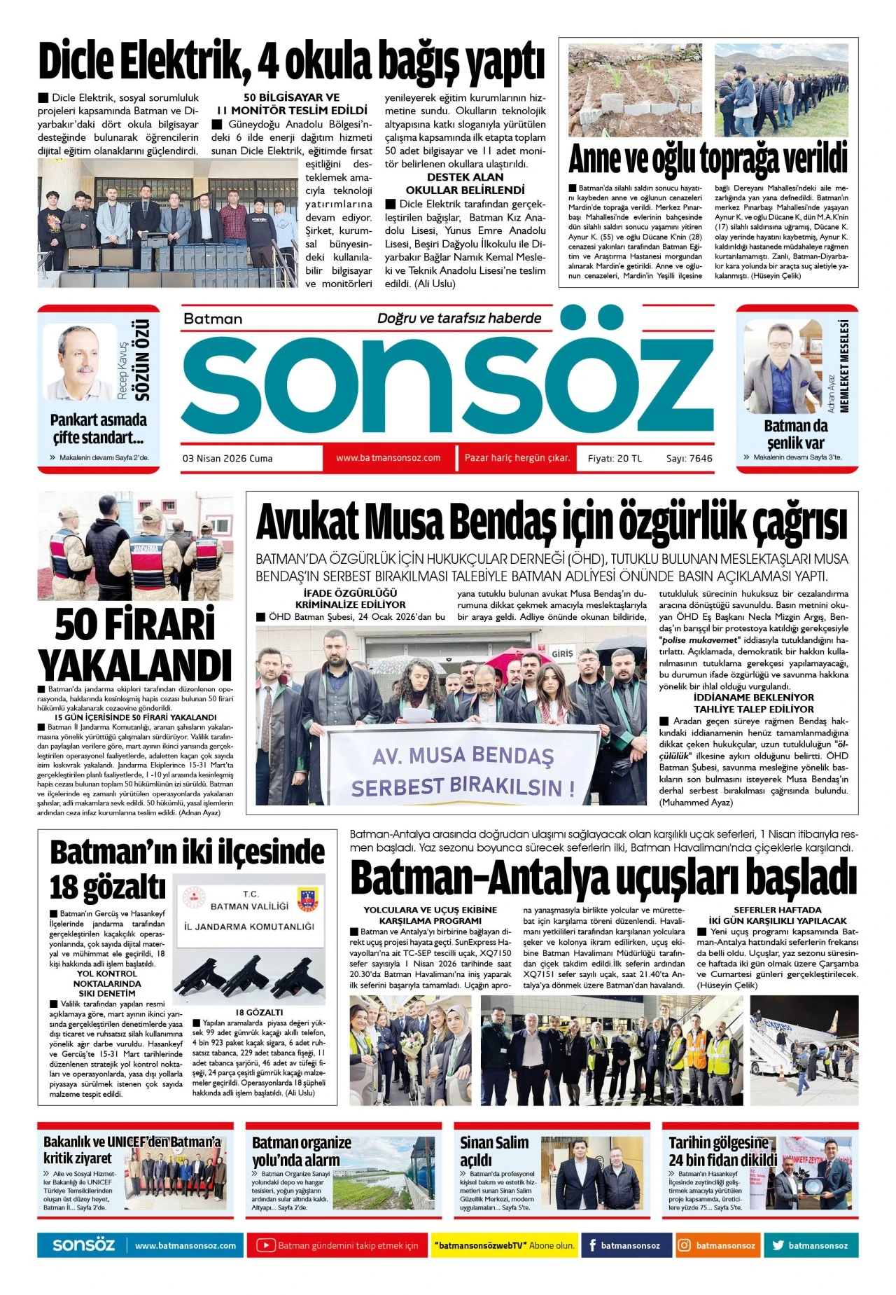 3 Nisan 2026 e-gazete