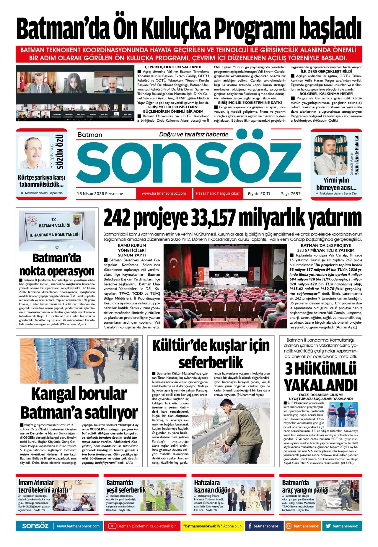 16 Nisan 2026 e-gazete
