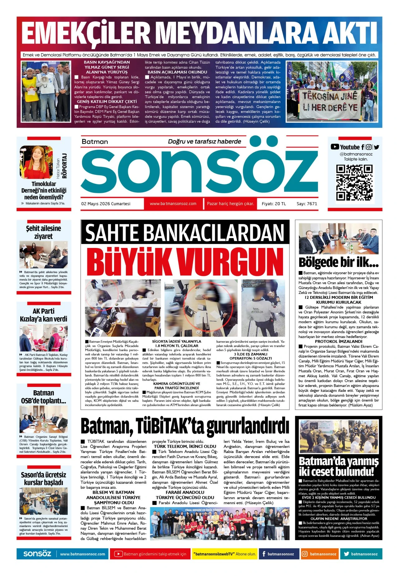2 Mayıs 2026 e-gazete