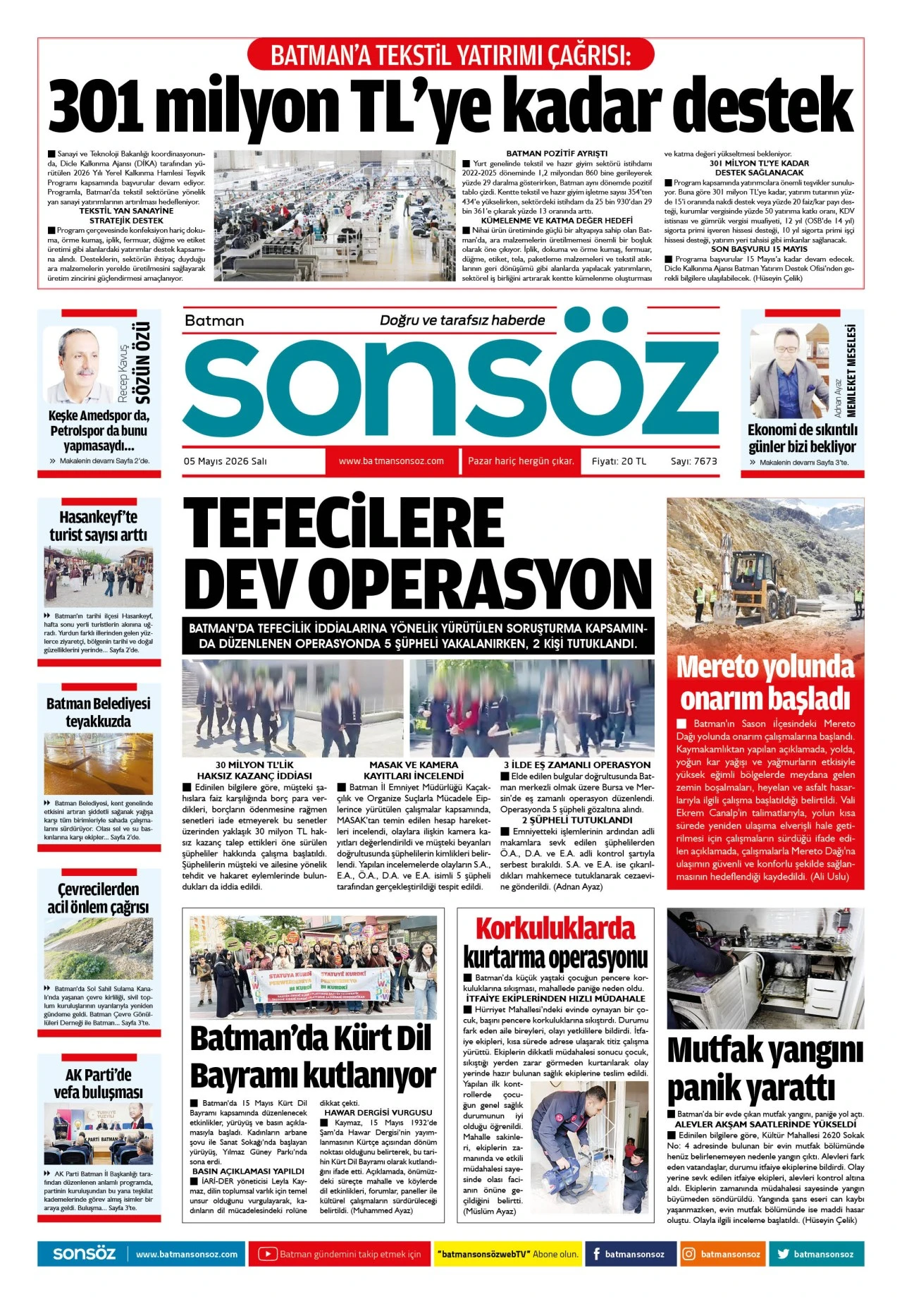 5 Mayıs 2026 e-gazete