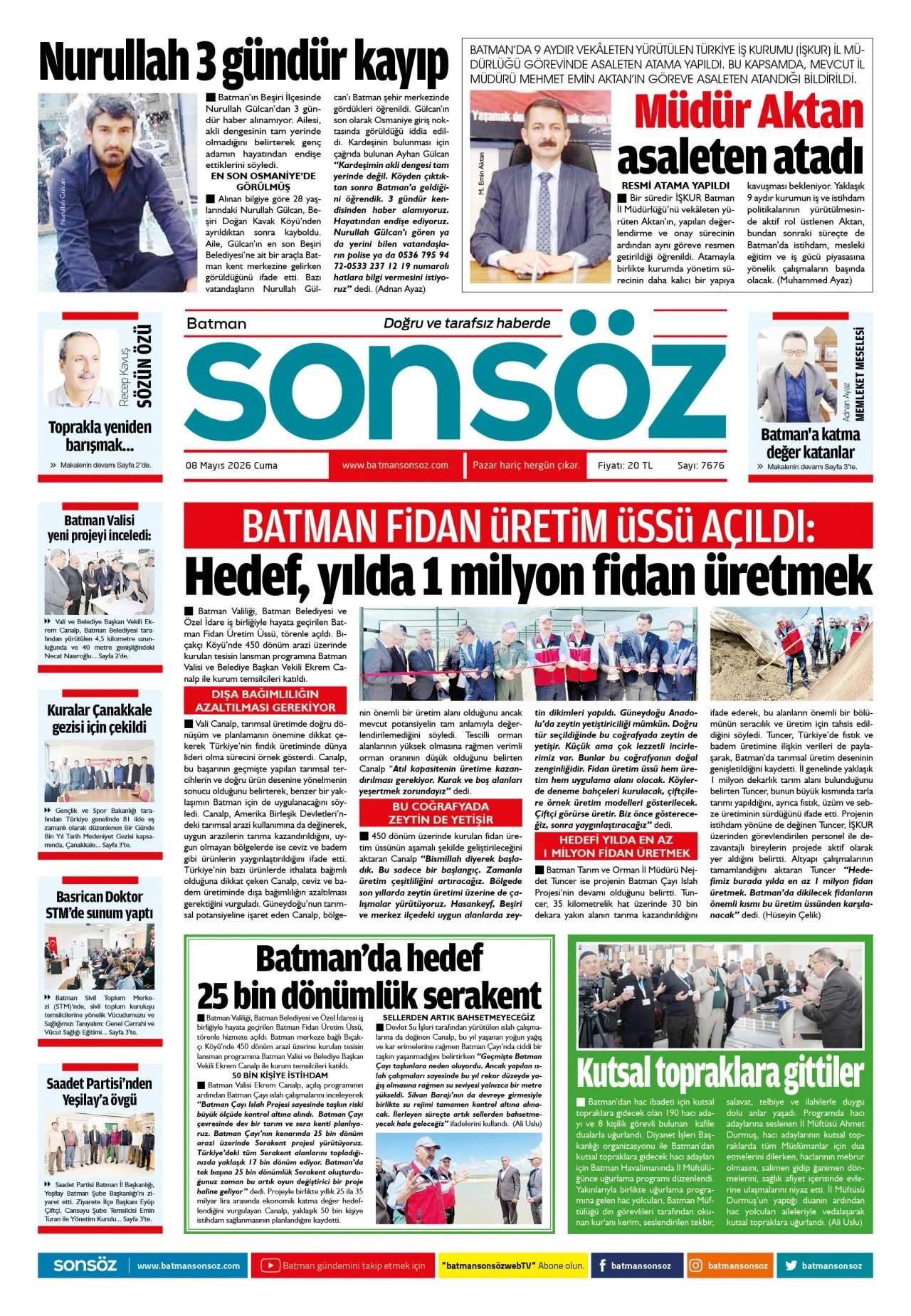 8 Mayıs 2026 e-gazete