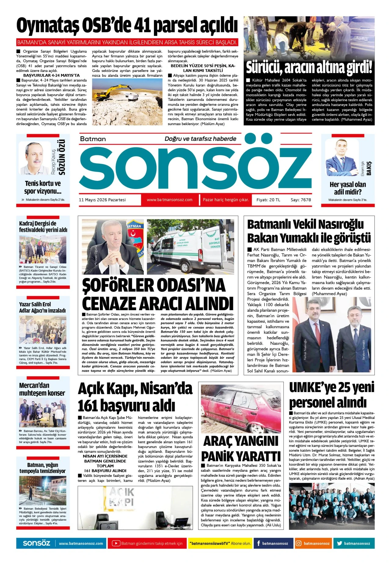 11 Mayıs 2026 e-gazete