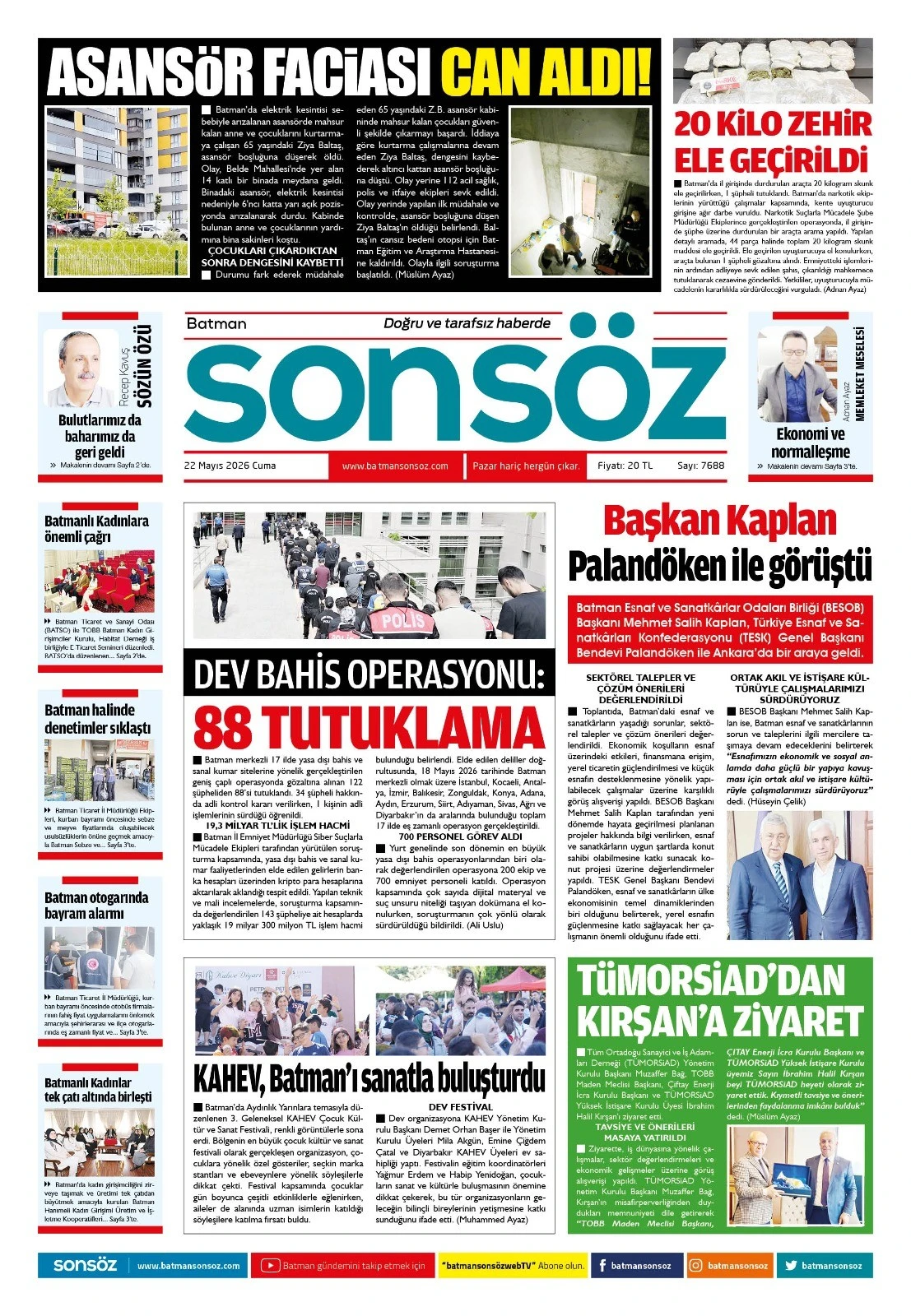 22 Mayıs 2026 e-gazete