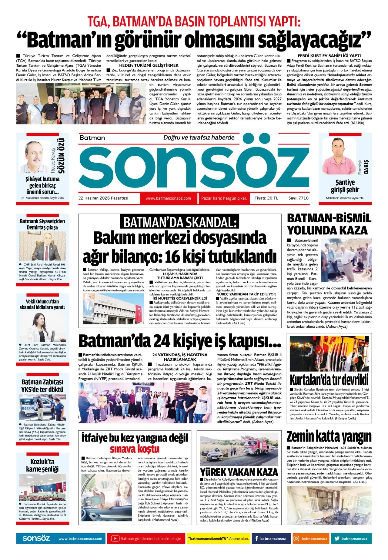 22 Haziran 2026 e-gazete