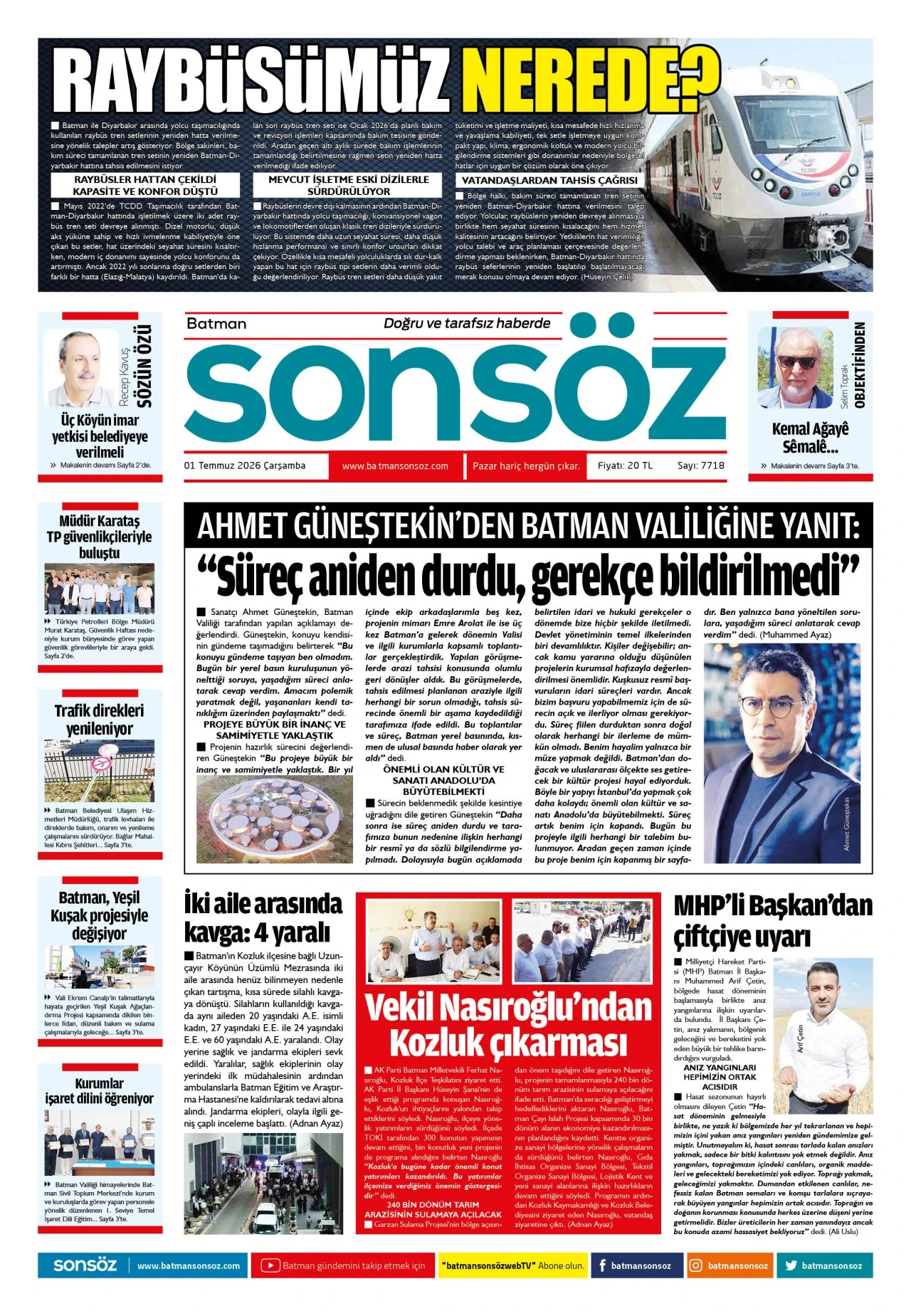 1 Temmuz 2026 e-gazete