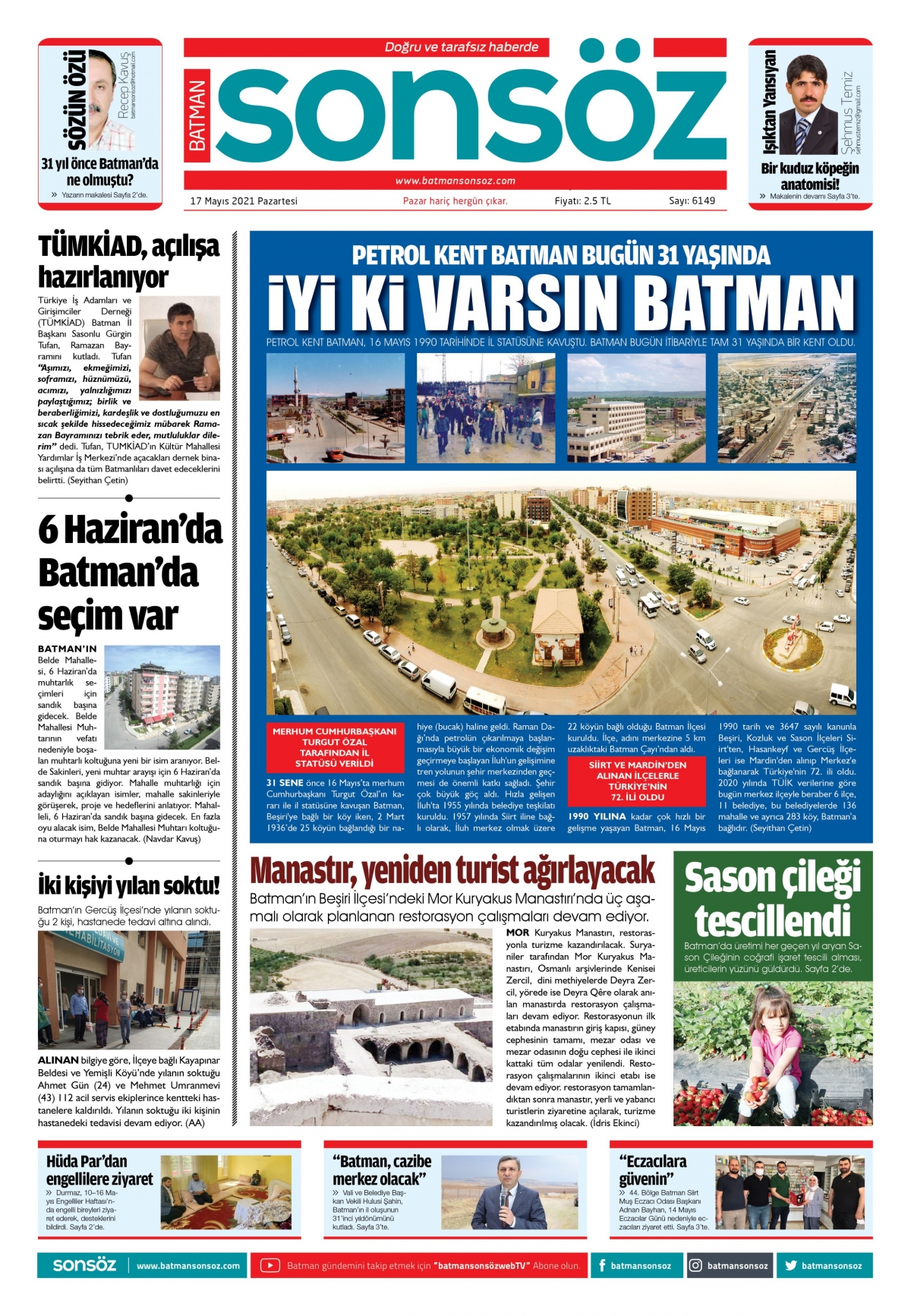 17 Mayıs 2021 E-GAZETE