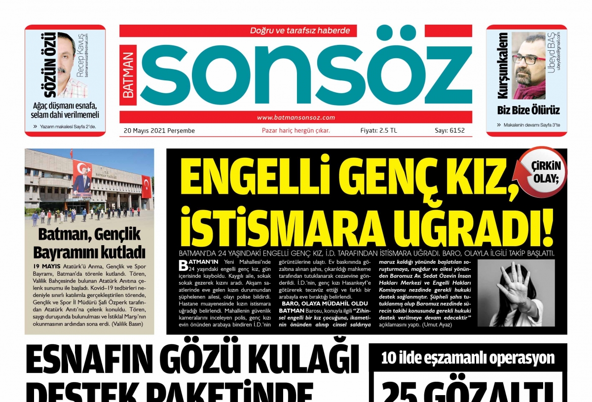 20 Mayıs 2021 E-GAZETE