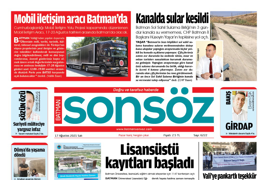 17 AĞUSTOS 2021 E-GAZETE