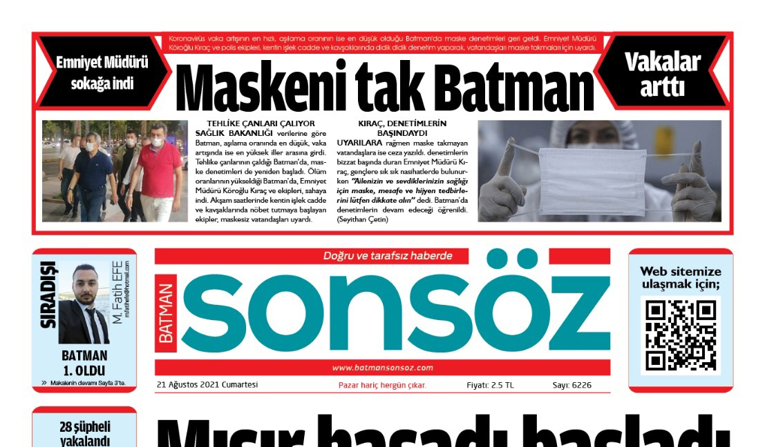 21 AĞUSTOS 2021 E-GAZETE