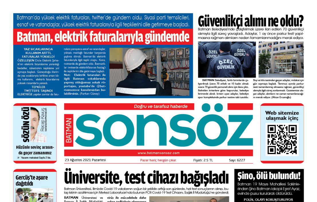 23 AĞUSTOS 2021 E-GAZETE