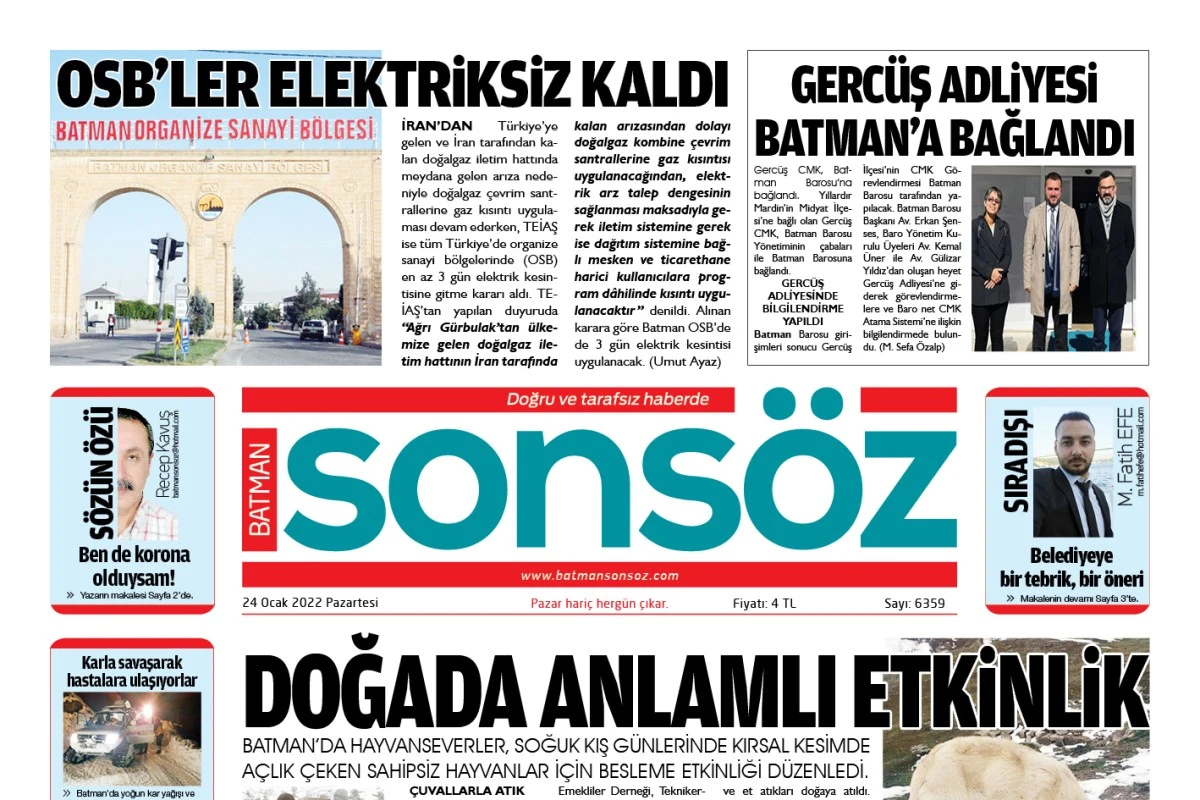 24 OCAK 2022 E-GAZETE