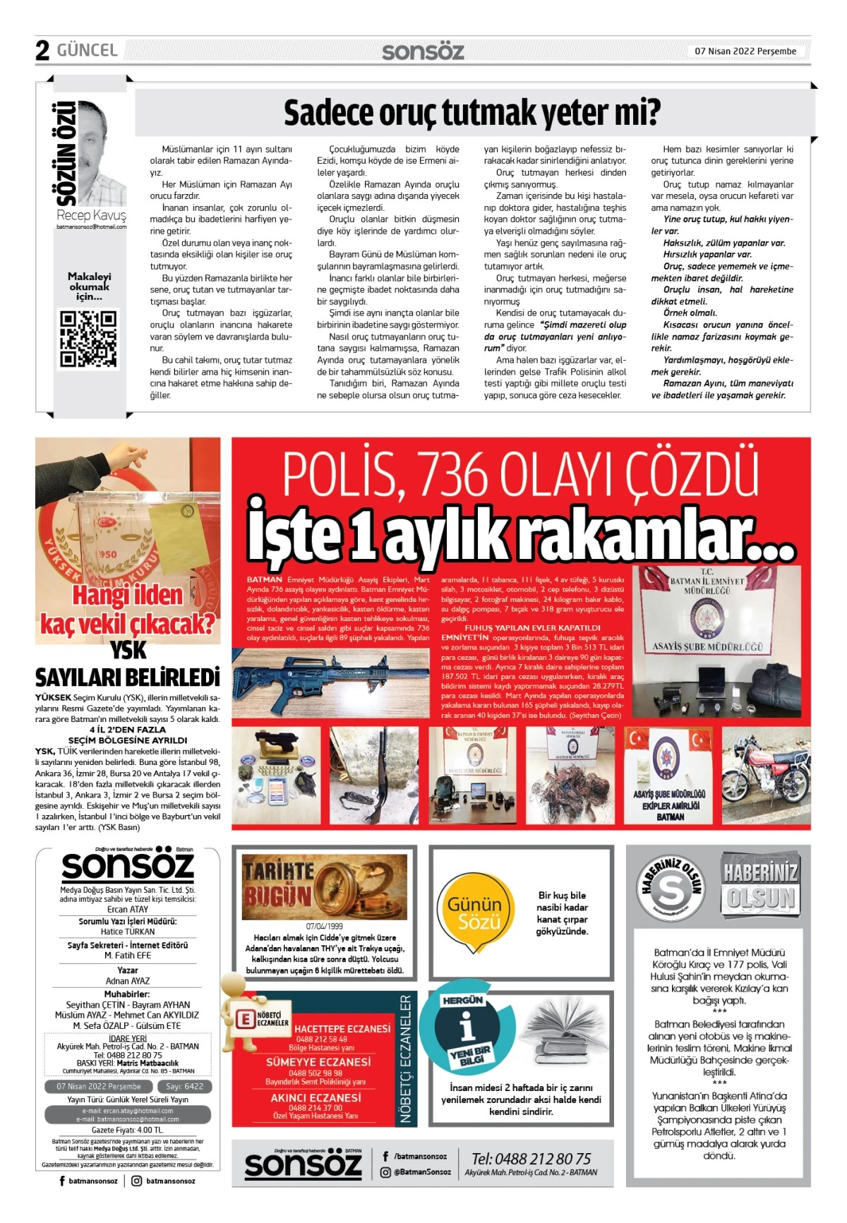 07 Nisan 2022 E-gazete