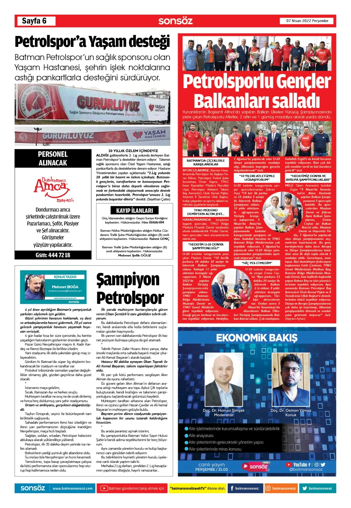 07 Nisan 2022 E-gazete