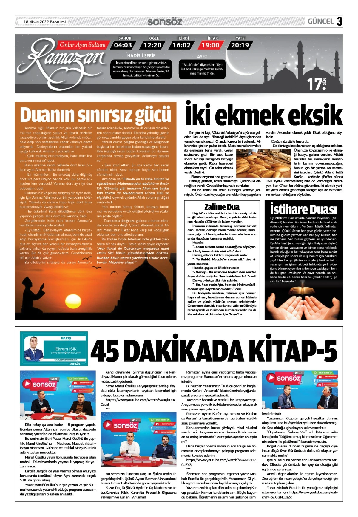 18 Nisan 2022 E-gazete