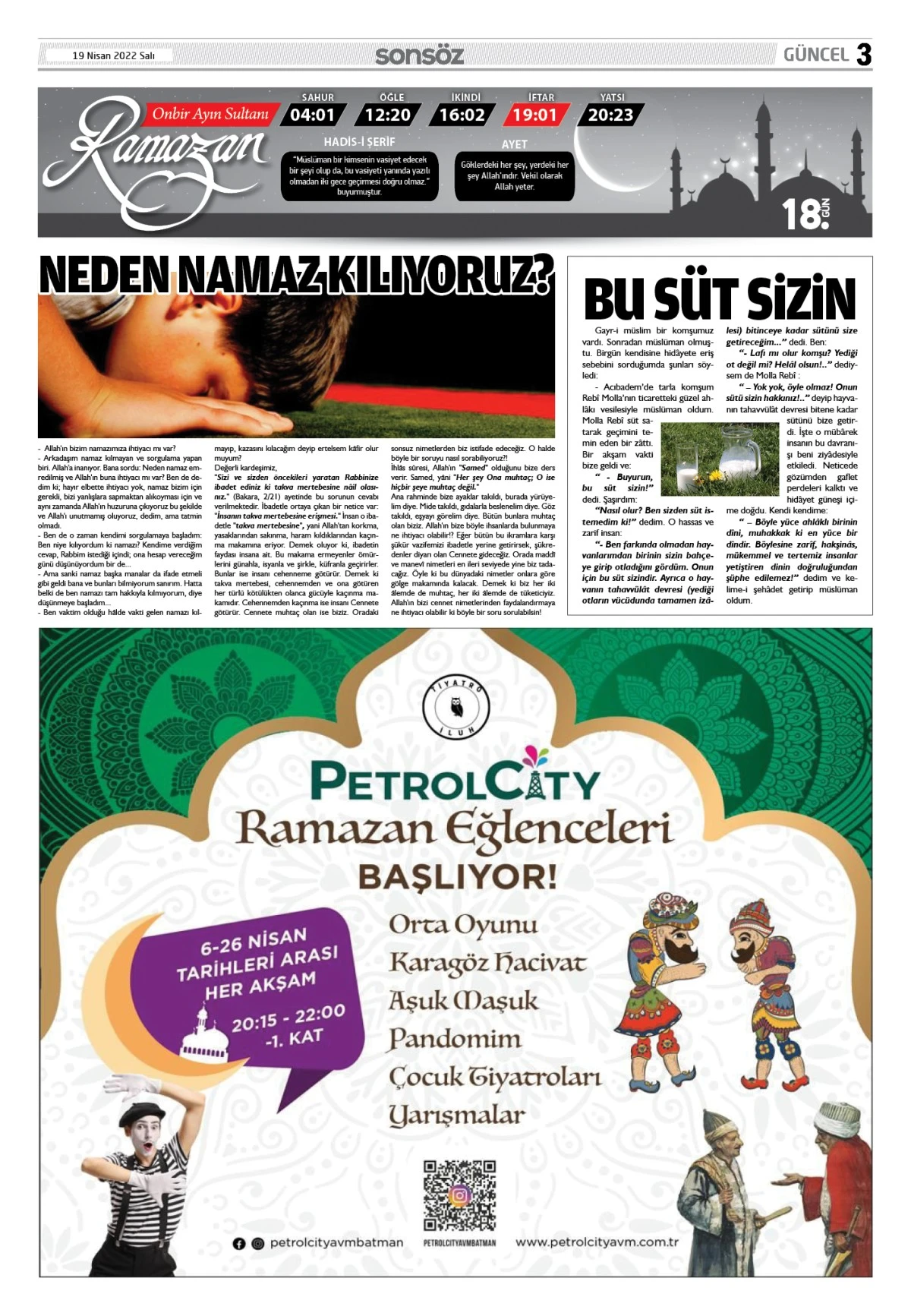 19 Nisan 2022 E-gazete