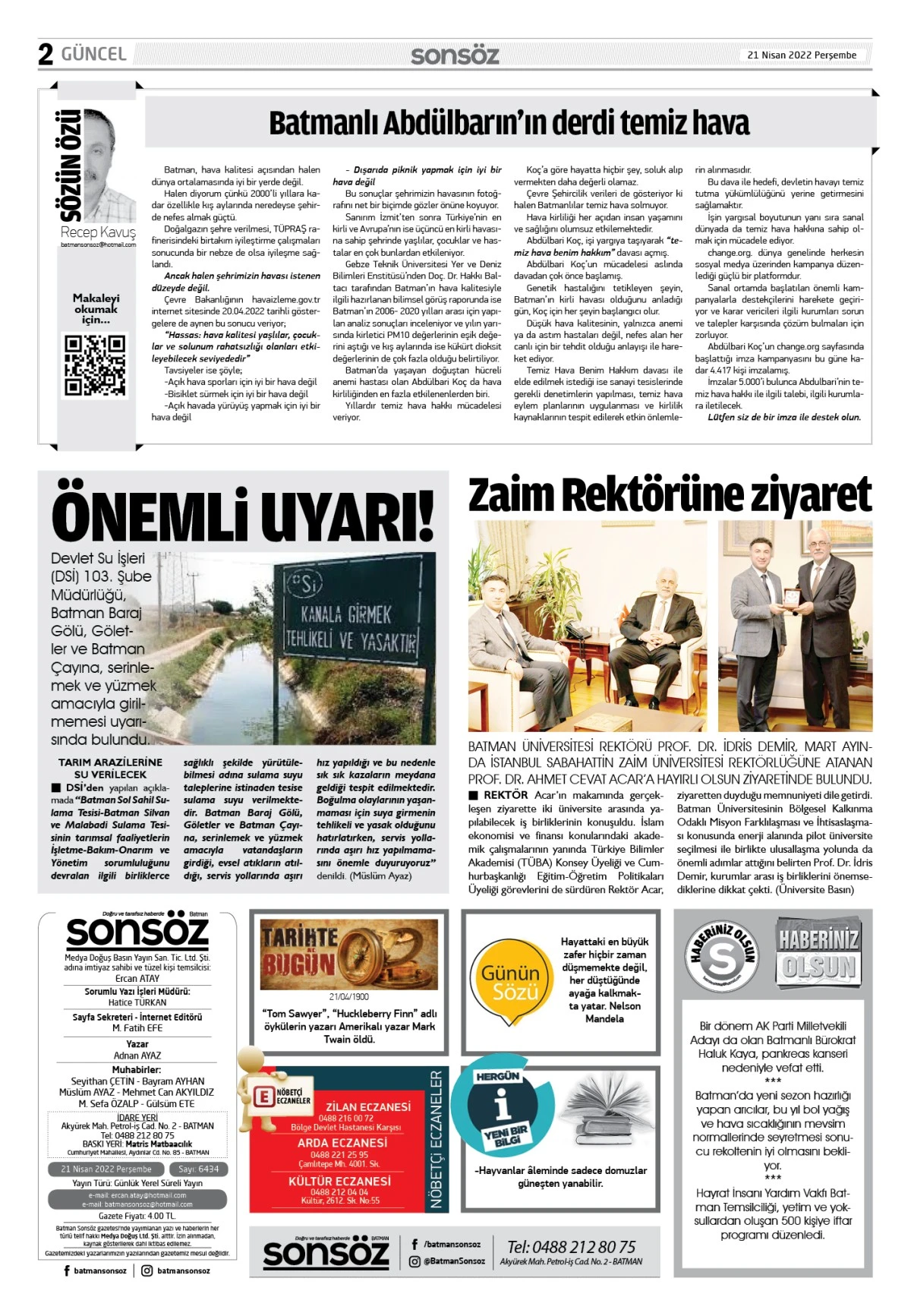 21 Nisan 2022 E-gazete