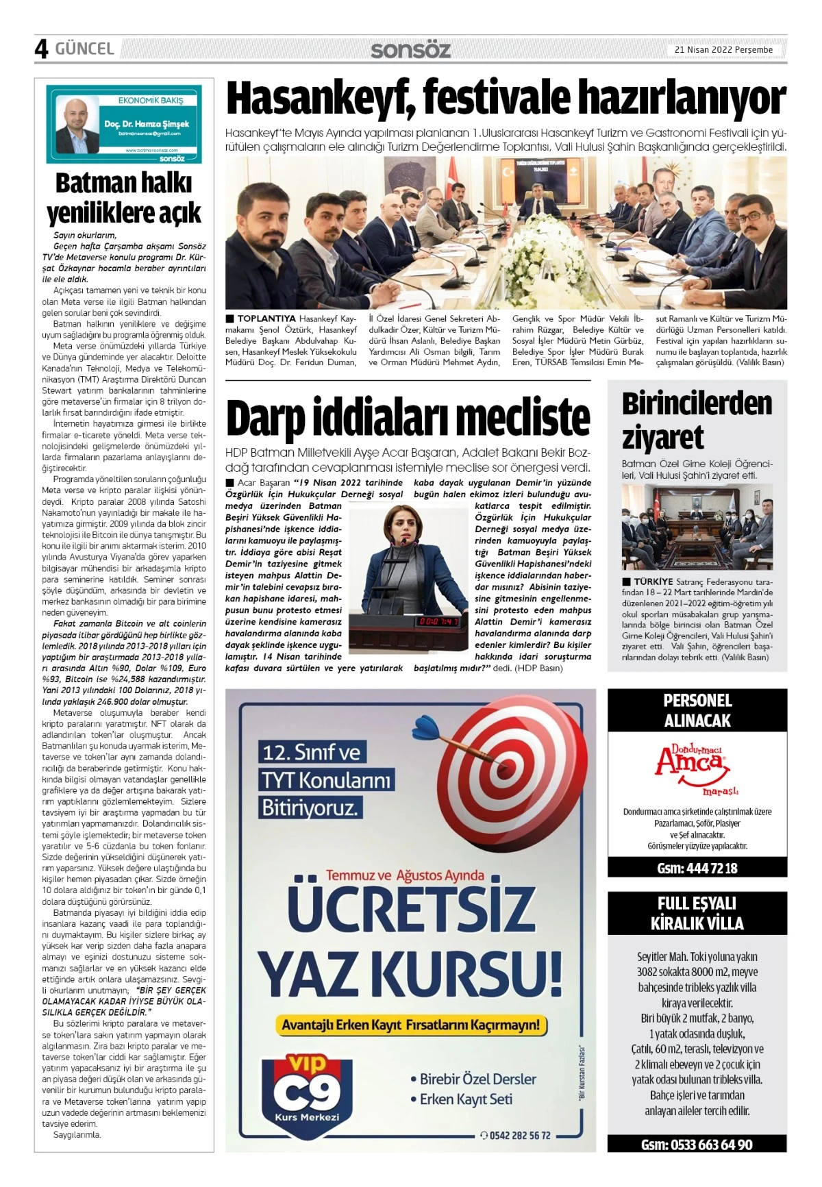 21 Nisan 2022 E-gazete