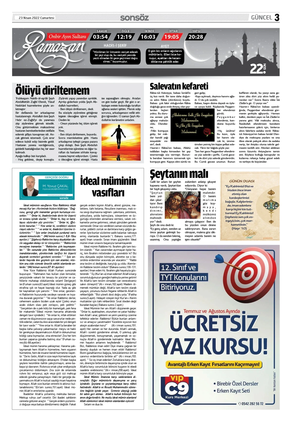 23 Nisan 2022 E-gazete
