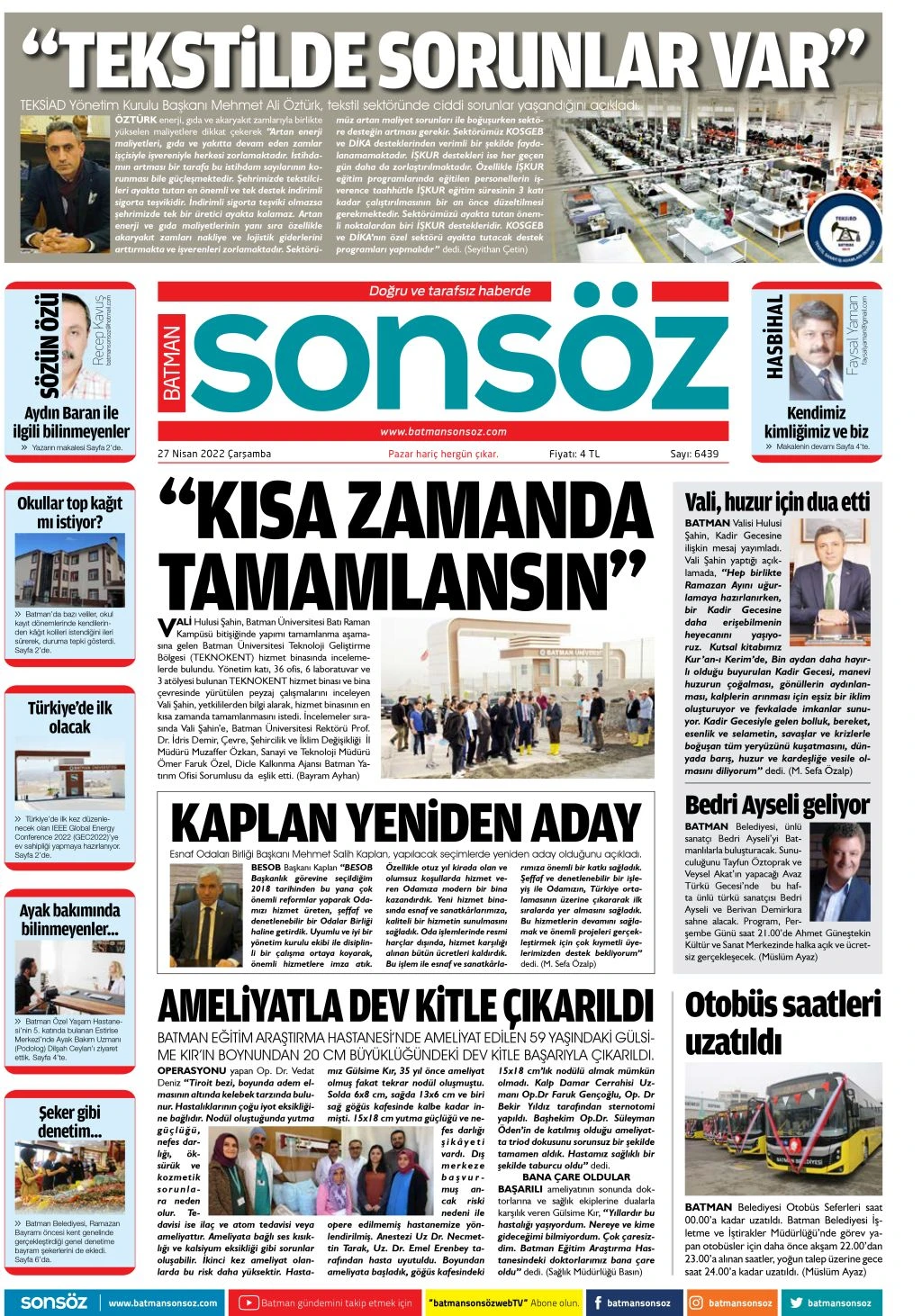 27 Nisan 2022 E-gazete