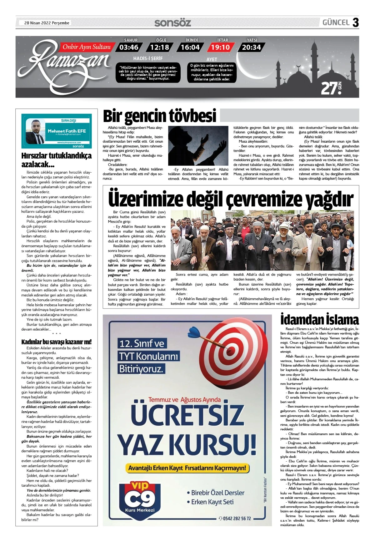 28 Nisan 2022 E-gazete