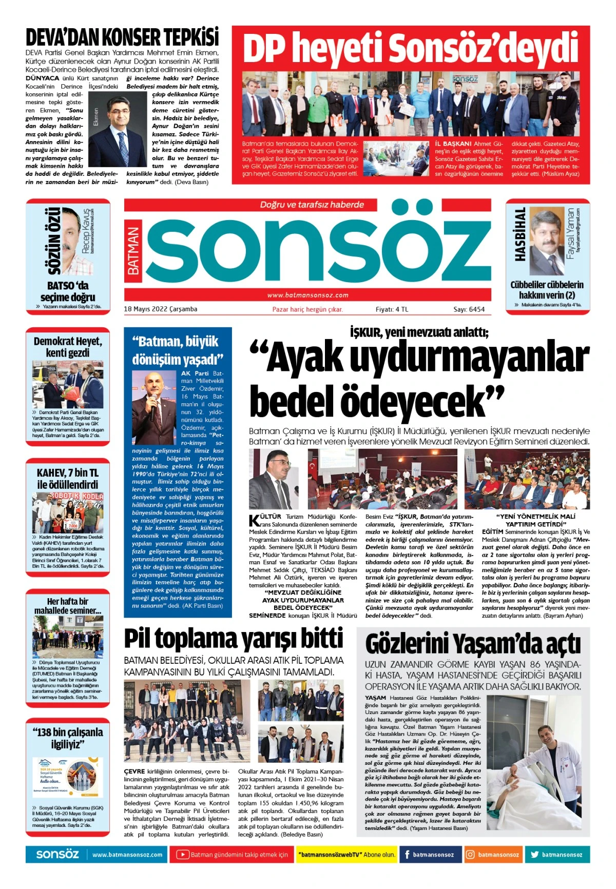 18 Mayıs 2022 E-gazete