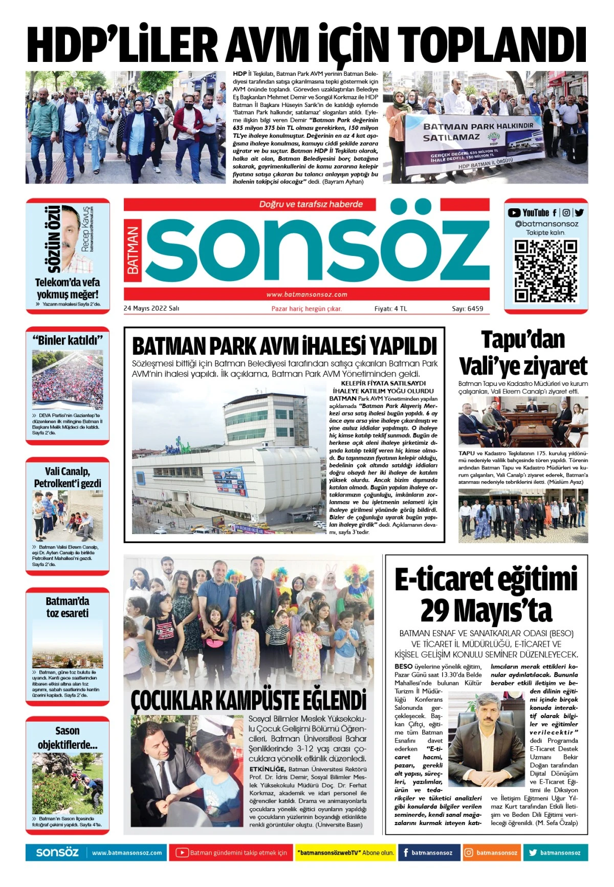 24 Mayıs 2022 e-gazete
