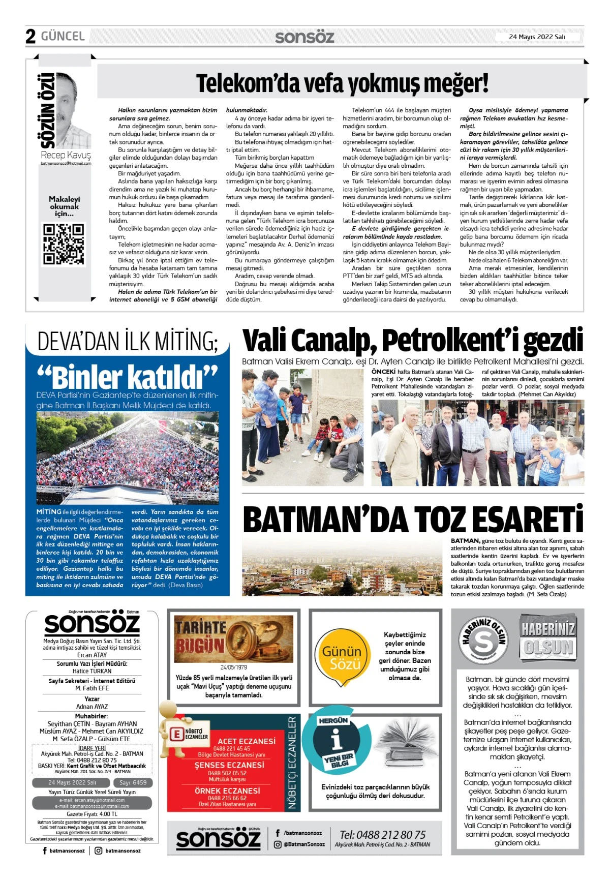 24 Mayıs 2022 e-gazete